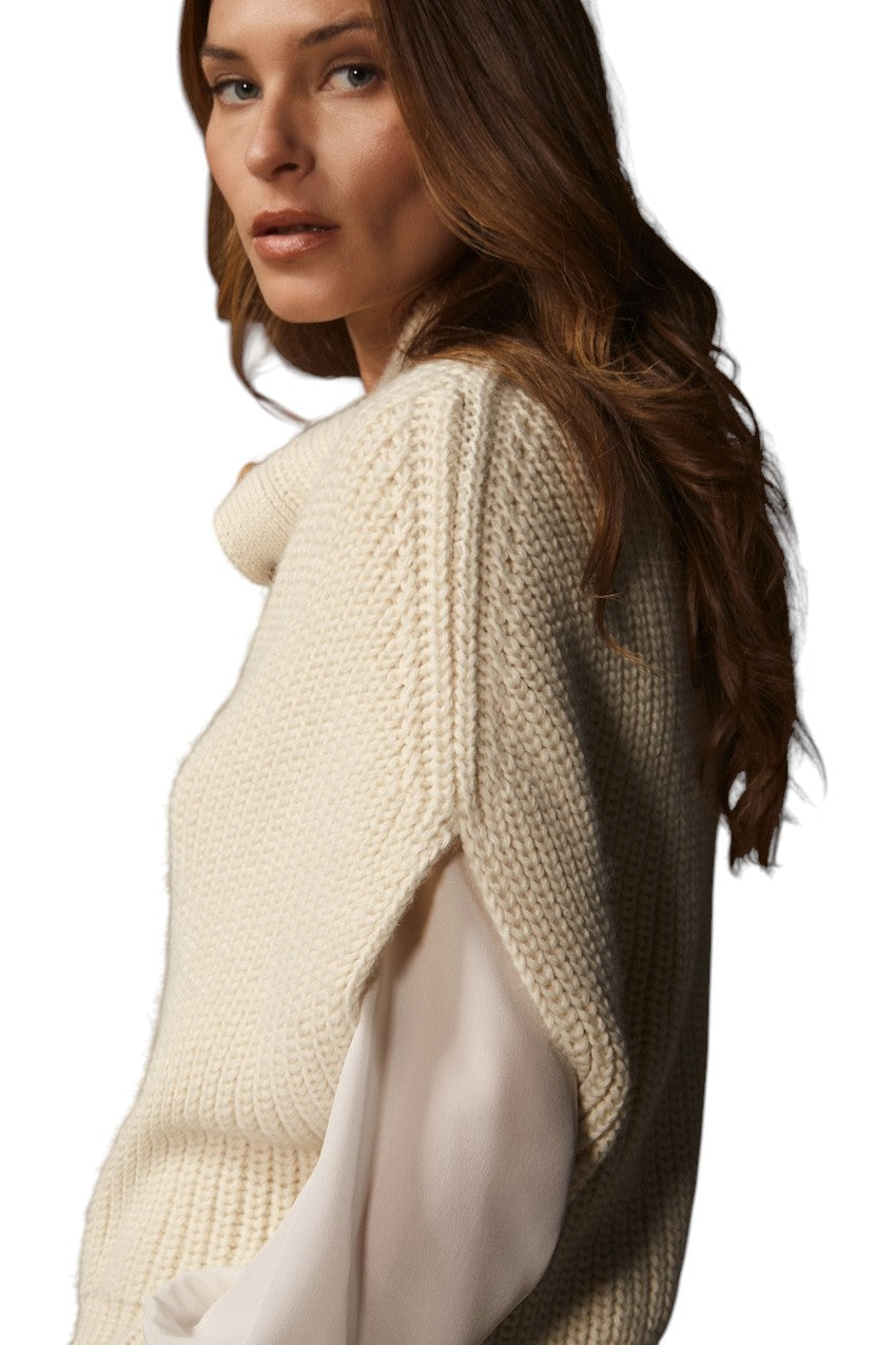 Gran Sasso Women poncho dames ecru 10215/22515 002