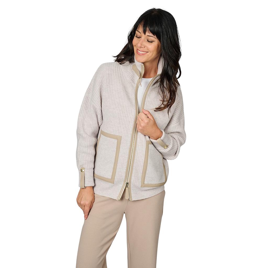 max-moi-gilet-dames-grijs-gelaia