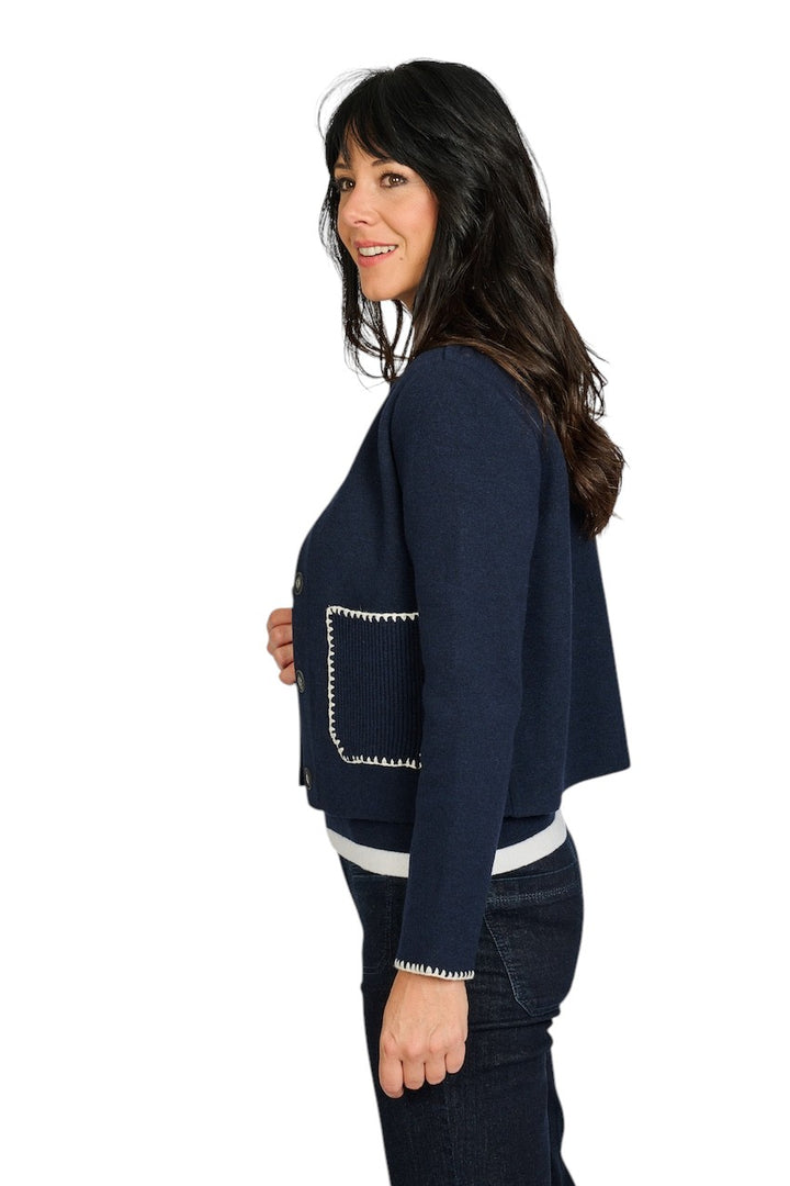 Anneclaire gilet dames marine D1268 607 296