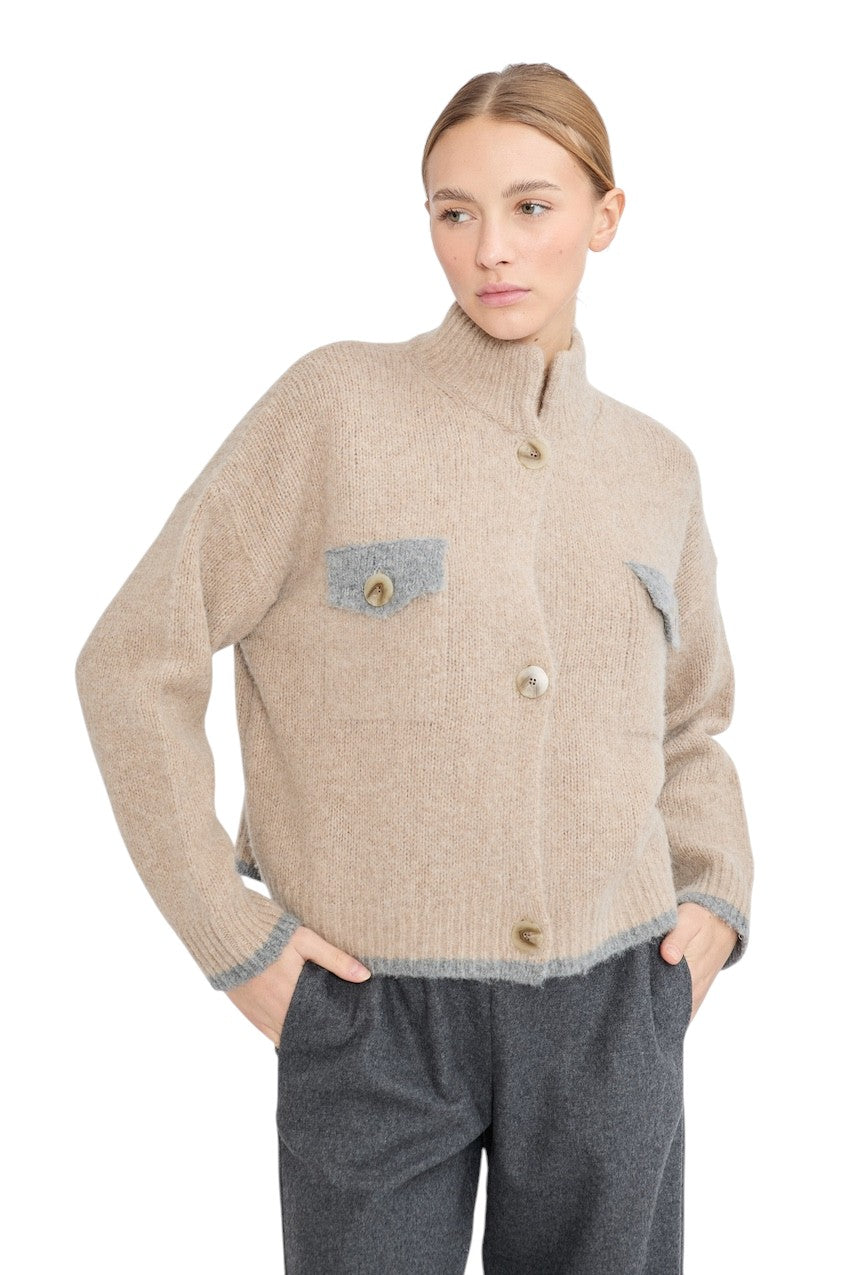 Jeff gilet dames beige LUCCA