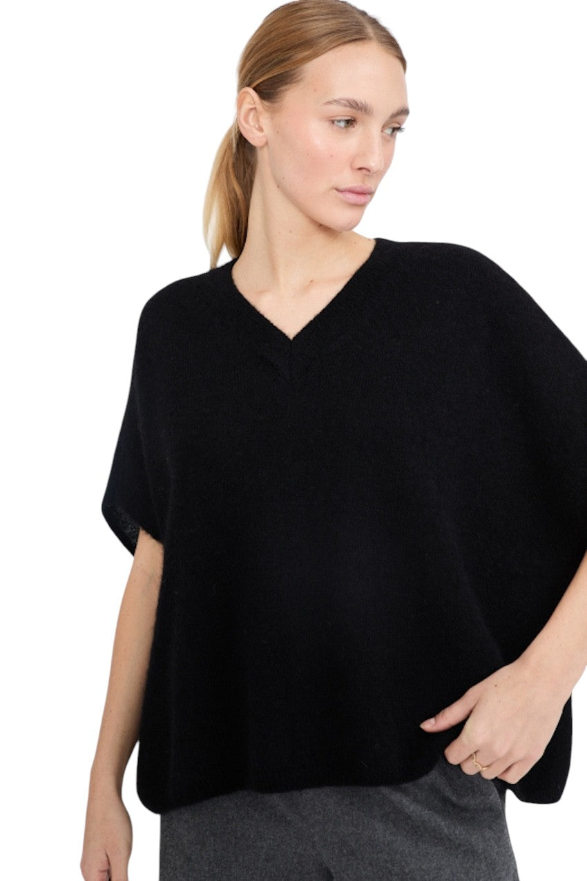 Jeff poncho dames zwart OONA 99