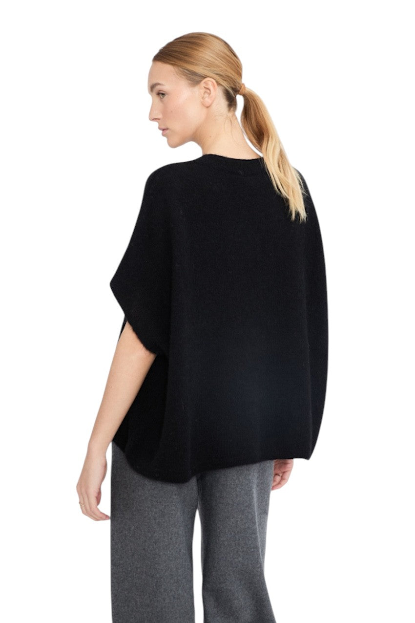 Jeff poncho dames zwart OONA 99