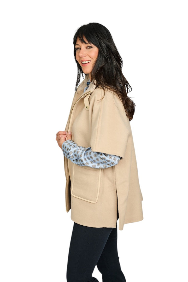 Max&Moi poncho dames beige VOLI LATTE