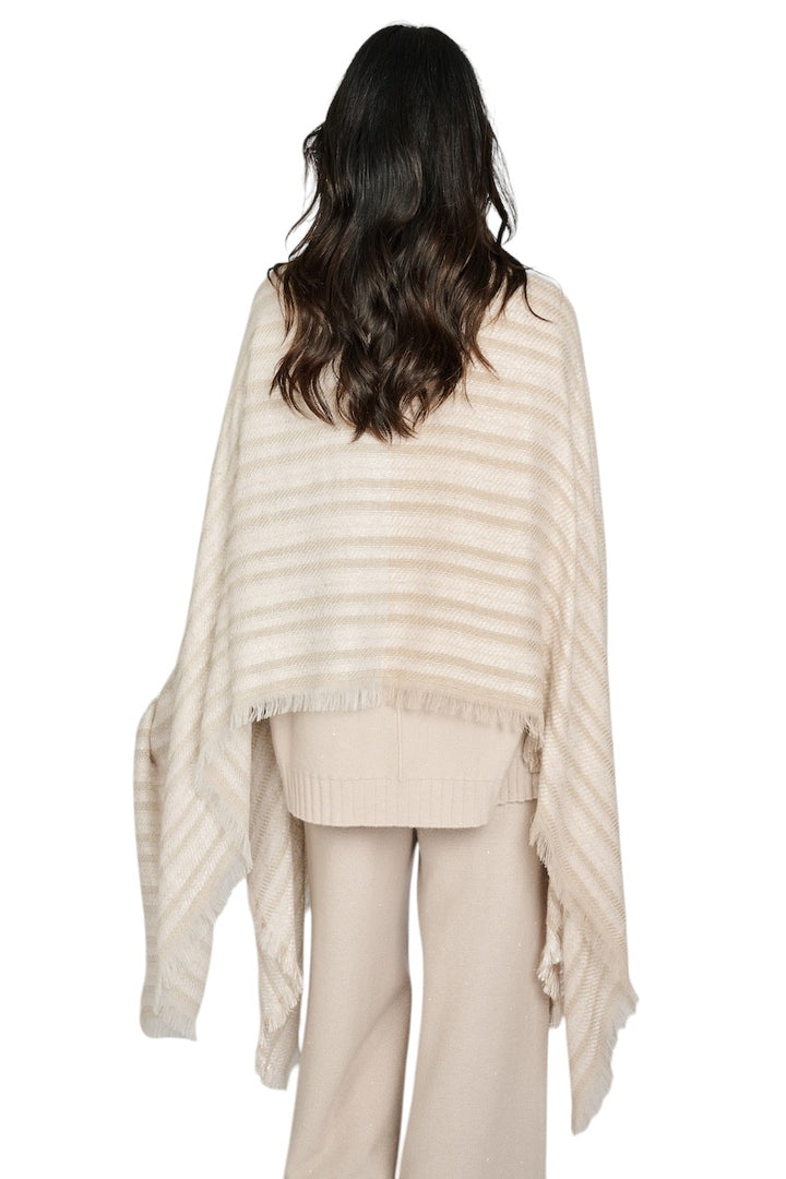 Panicale Cashmere poncho dames greige D37PONCHO 0225.