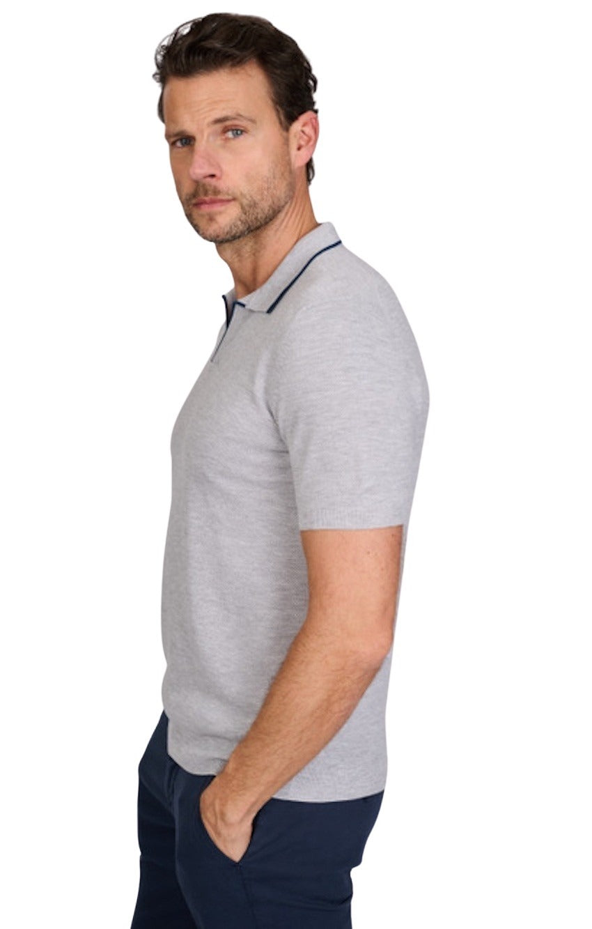 Gran Sasso Men polo shirt korte mouwen heren grijs 57157/20642/052