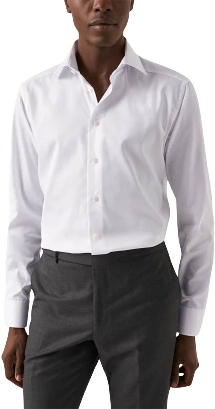 Eton camicia maniche lunghe uomo bianco