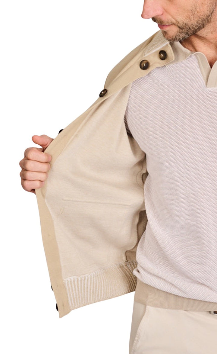 Gran Sasso Men gilet heren beige 78152/76008/110