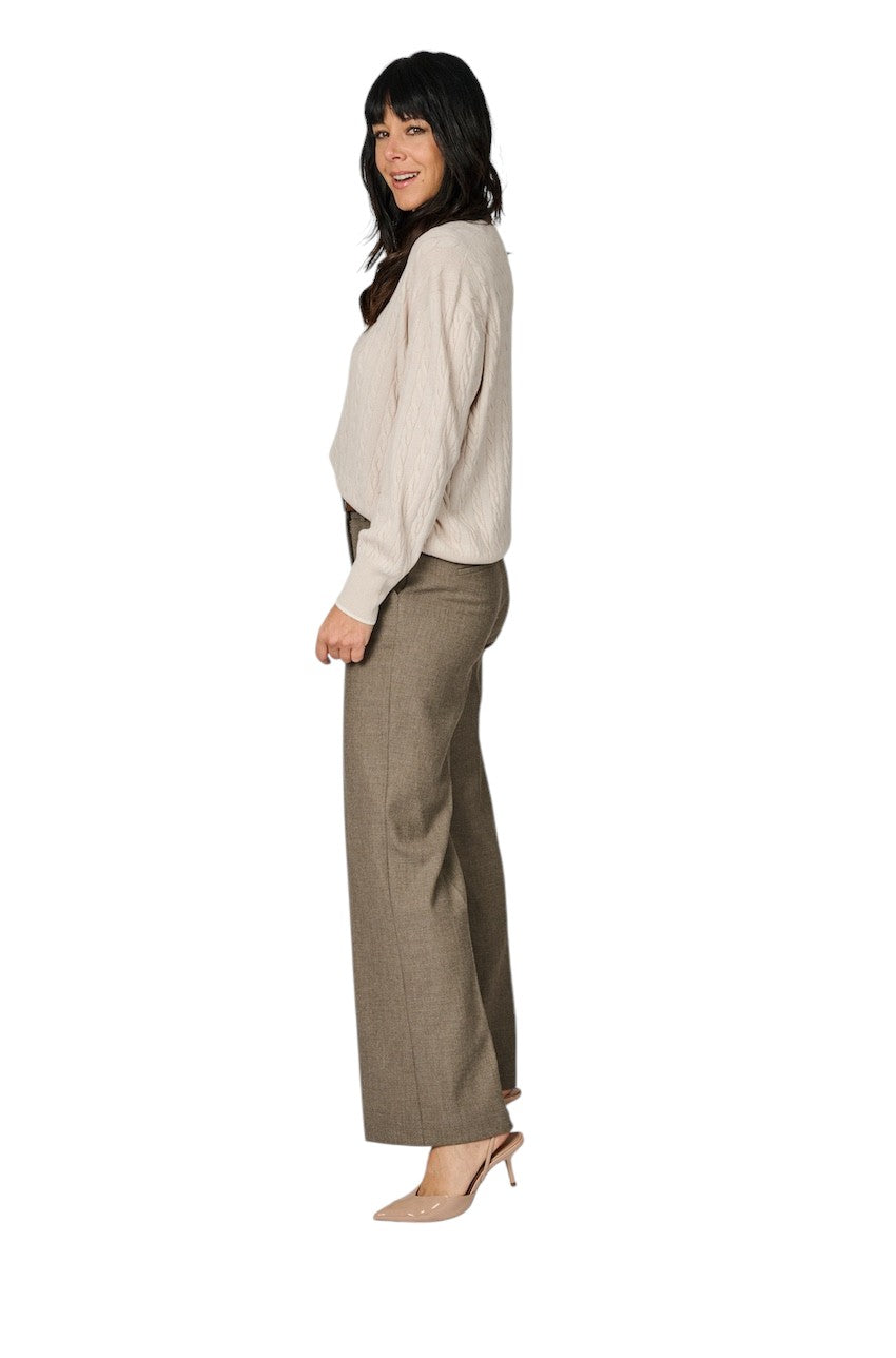Gran Sasso Women pull trui ronde hals dames greige 57281/12881 113