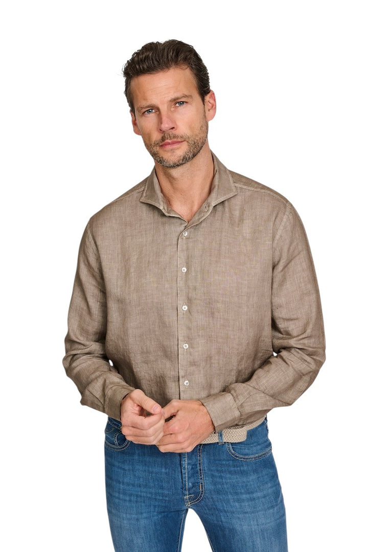 Gran Sasso Men hemd heren bruin 61183/50002/140