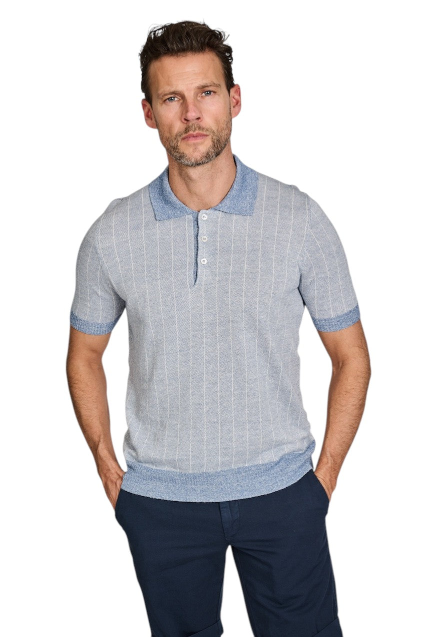 Gran Sasso Men polo shirt korte mouwen heren blauw 57116/18662 565