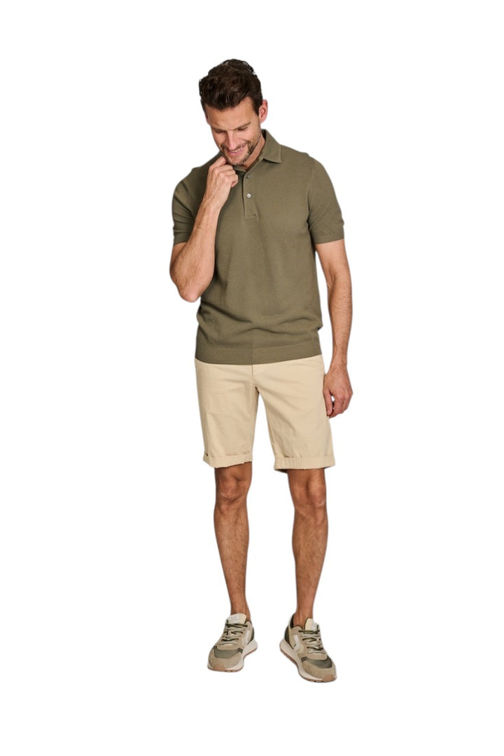 Gran Sasso Men polo shirt short sleeves men's khaki 57114/20678 481