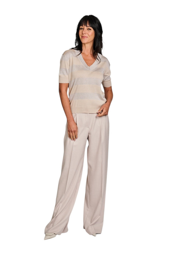 Gran Sasso Women pull trui v-hals dames beige 57220/23702 010