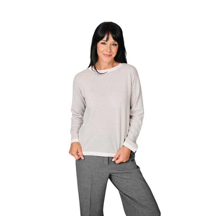 anneclaire-pull-trøje-rund hals-dame-grå-d1842-857-265