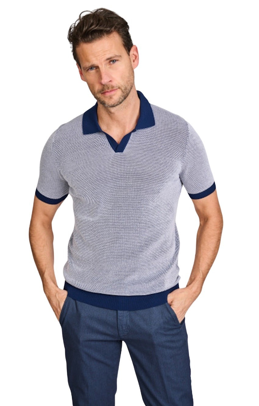 Gran Sasso Men polo shirt korte mouwen heren marine 57155/26901/578