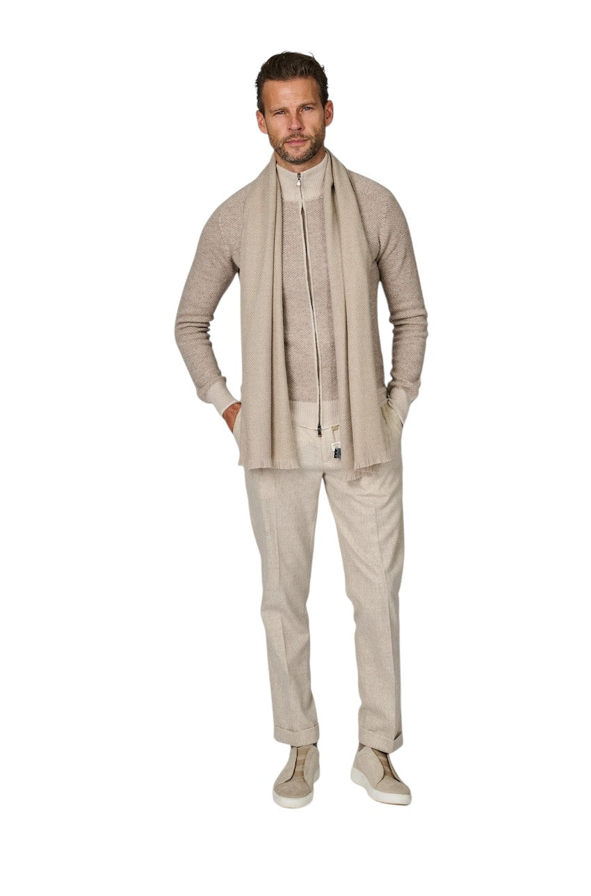 Ma.Al.Bi sjaal heren taupe 101/60/939