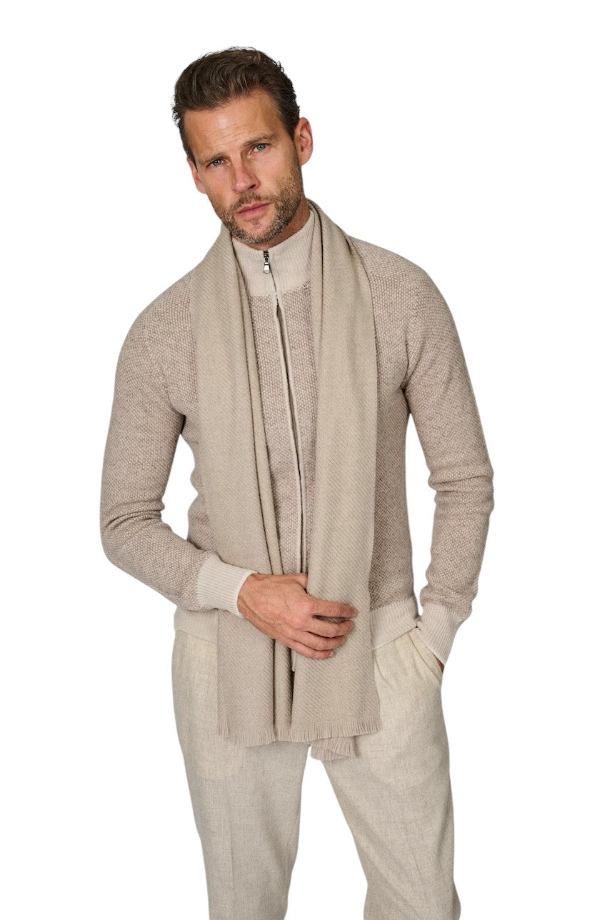 Ma.Al.Bi sjaal heren taupe 101/60/939