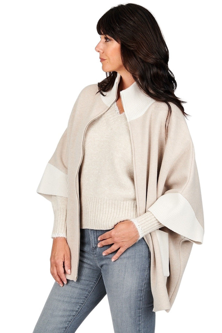 Anneclaire cape dames beige