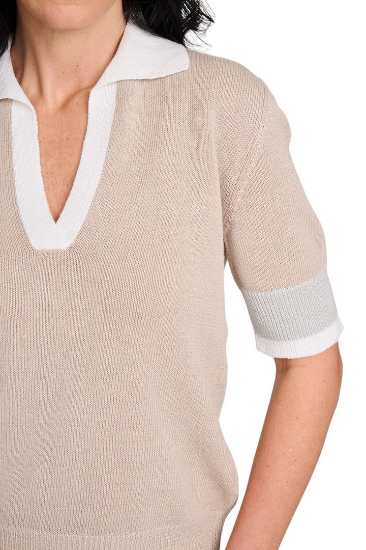 Anneclaire polo shirt dames taupe D1514 317 151