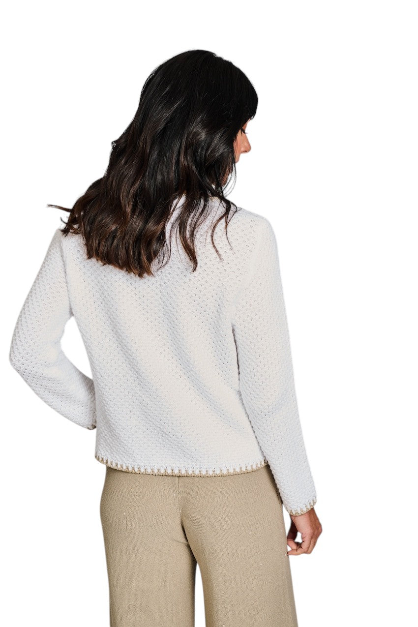 Anneclaire pull trui dames wit D1584 785 201