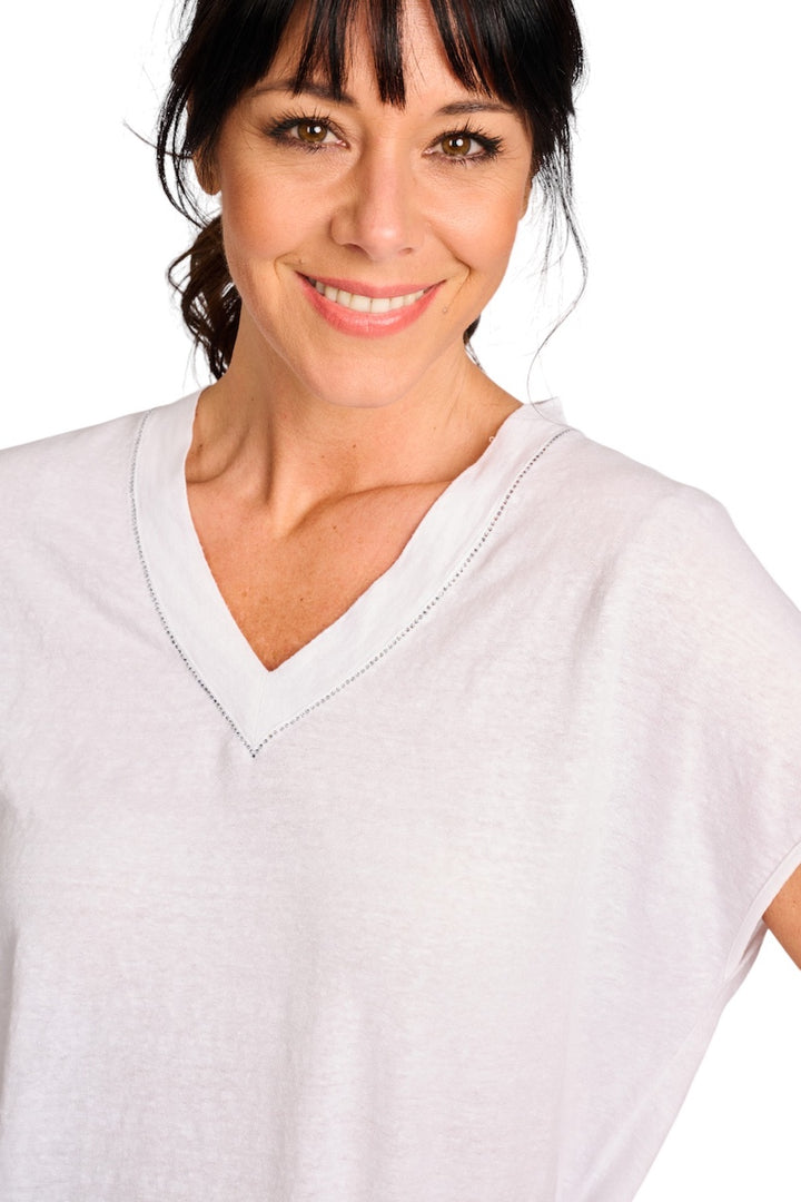 Anneclaire t-shirt korte mouwen dames wit D1135 475 201