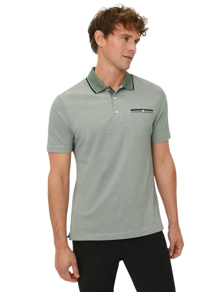 Brax Men polo shirt korte mouwen heren groen Petter