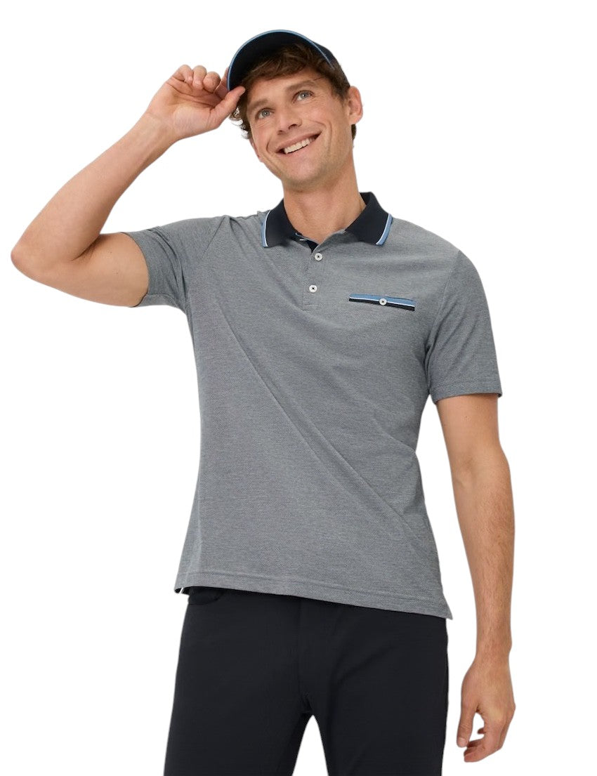 Brax Hommes polo manches courtes Petter bleu pour hommes