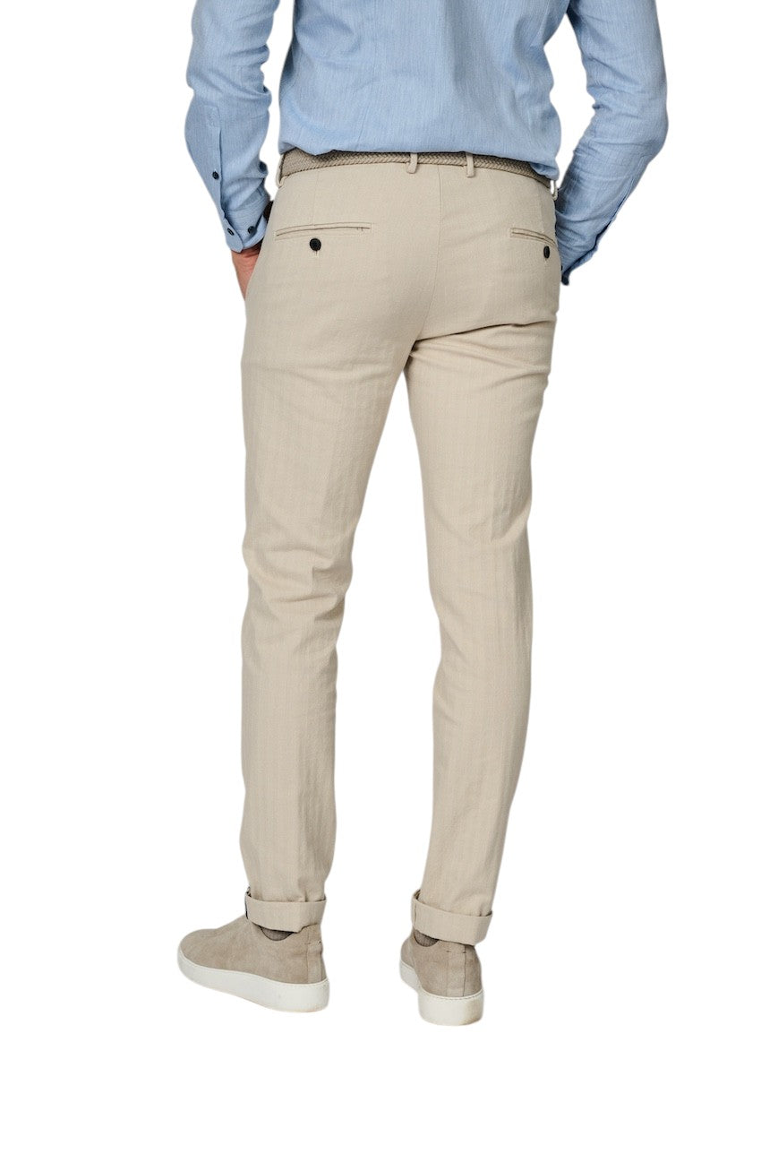 Mason'S Men sportieve broek heren beige COTTON/CASHMERE CHINO - TORINO STYLE 9PN2R4970MTE268020
