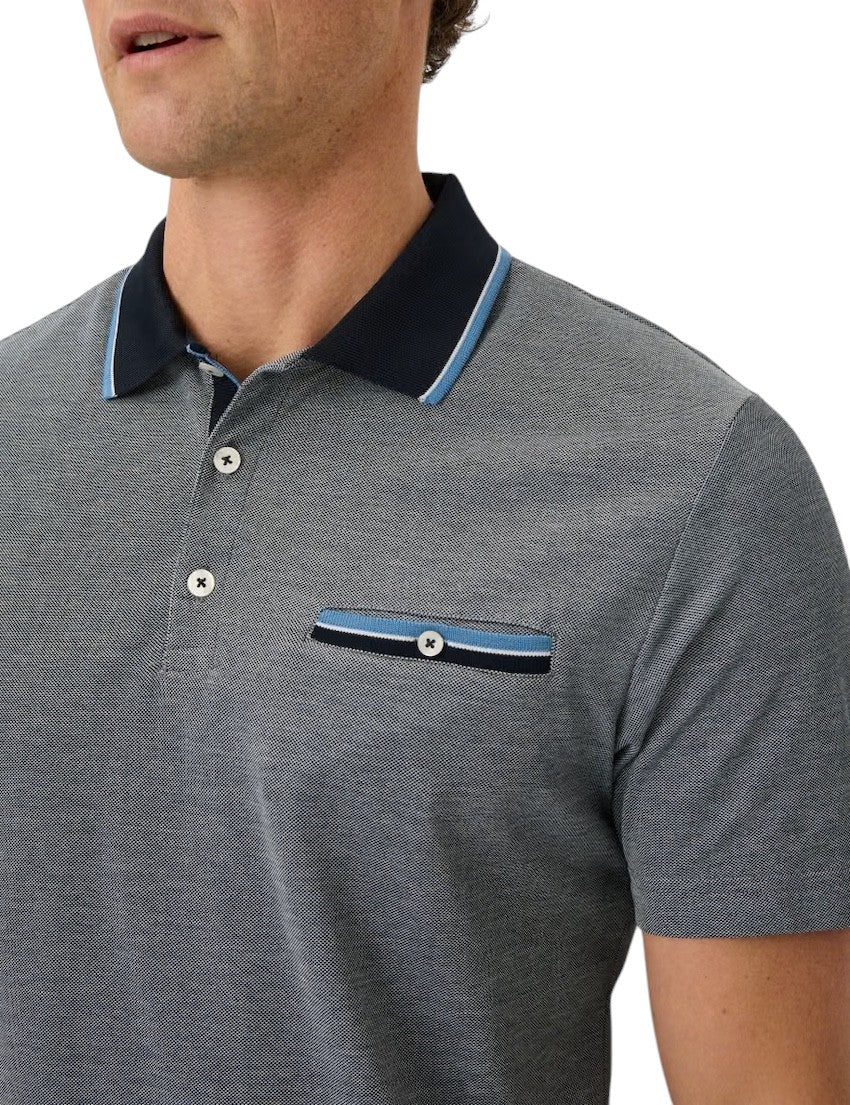 Brax Men polo shirt korte mouwen heren blauw Petter