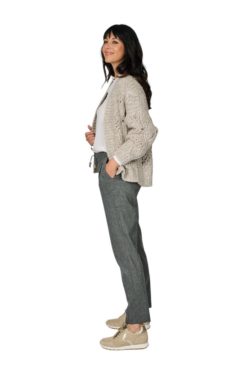 Fabiana Filippi broek dames grijs PAD225F366D186 8132