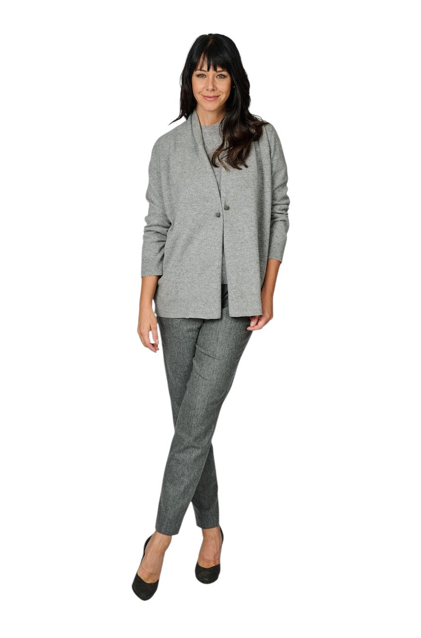 Fabiana Filippi pull trui ronde hals dames grijs MAD215F022D230 8132