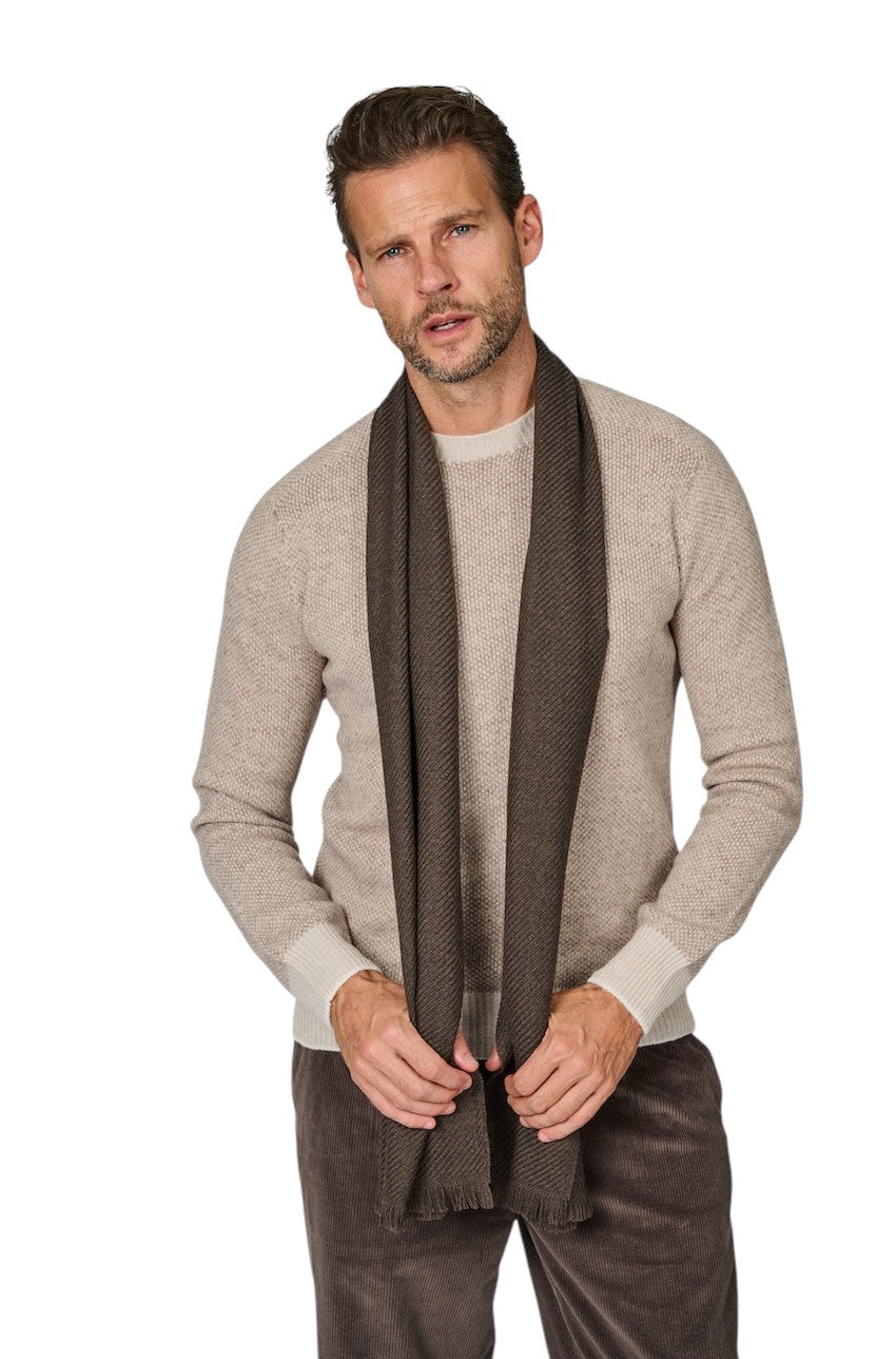 Fradi pull trui ronde hals heren bruin 262MP210262WN5106 504