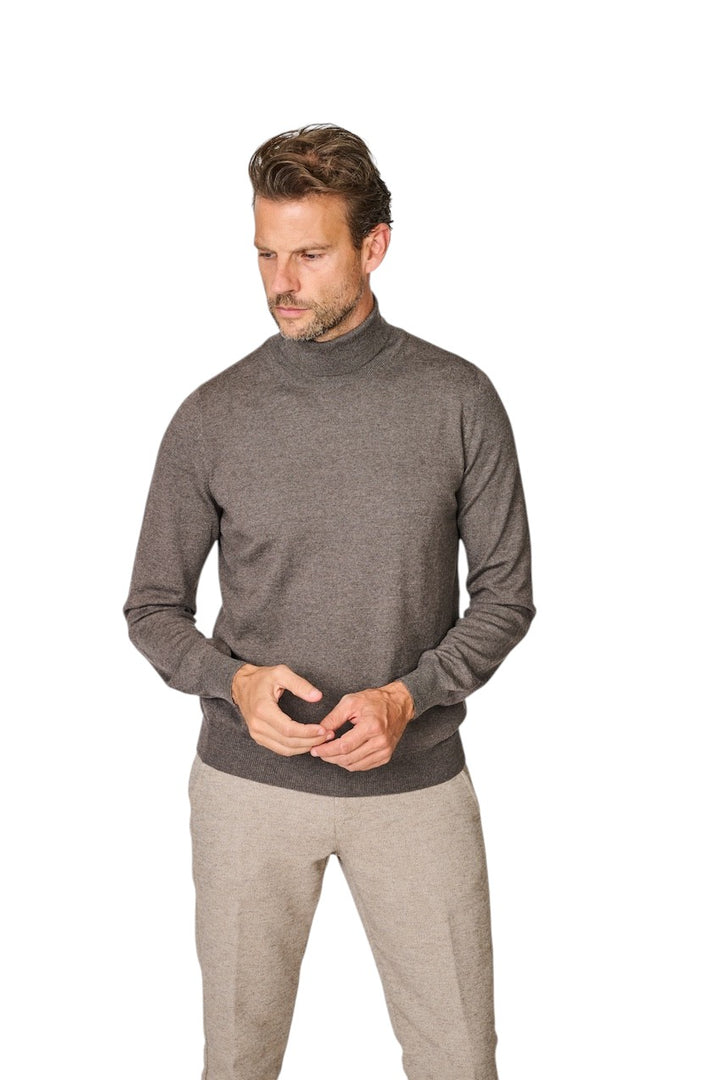Gran Sasso Men pullover roll neck men's brown