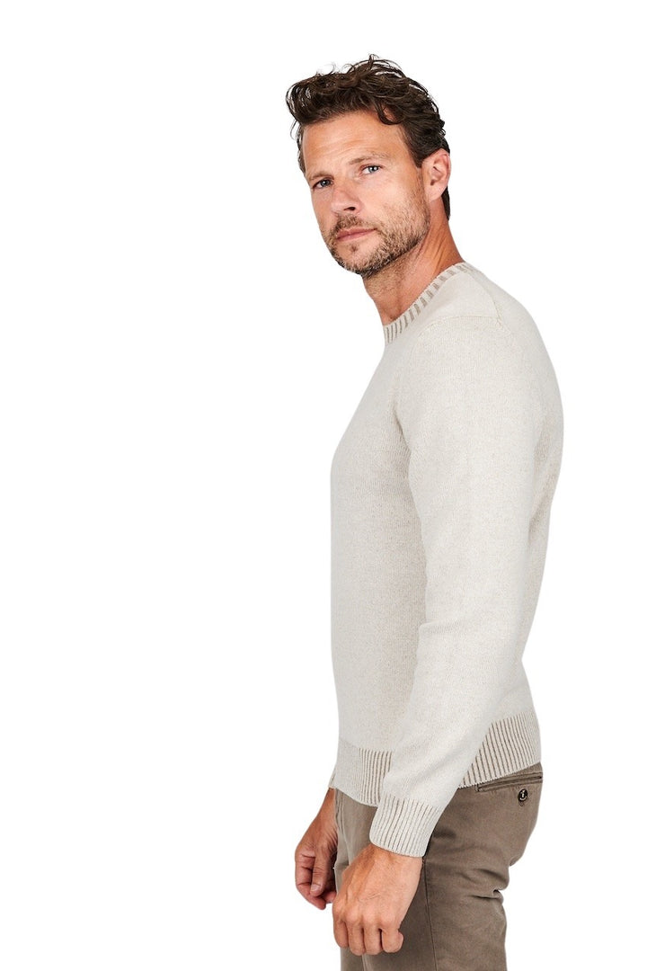 Gran Sasso Men pull trui ronde hals heren beige