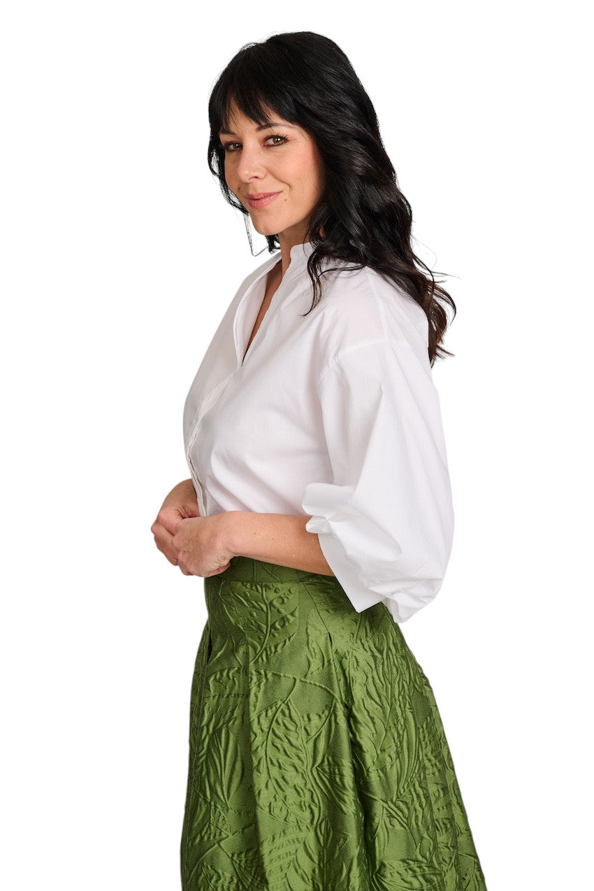 Hemisphere blouse zonder mouwen dames wit 261AMAL-32 100