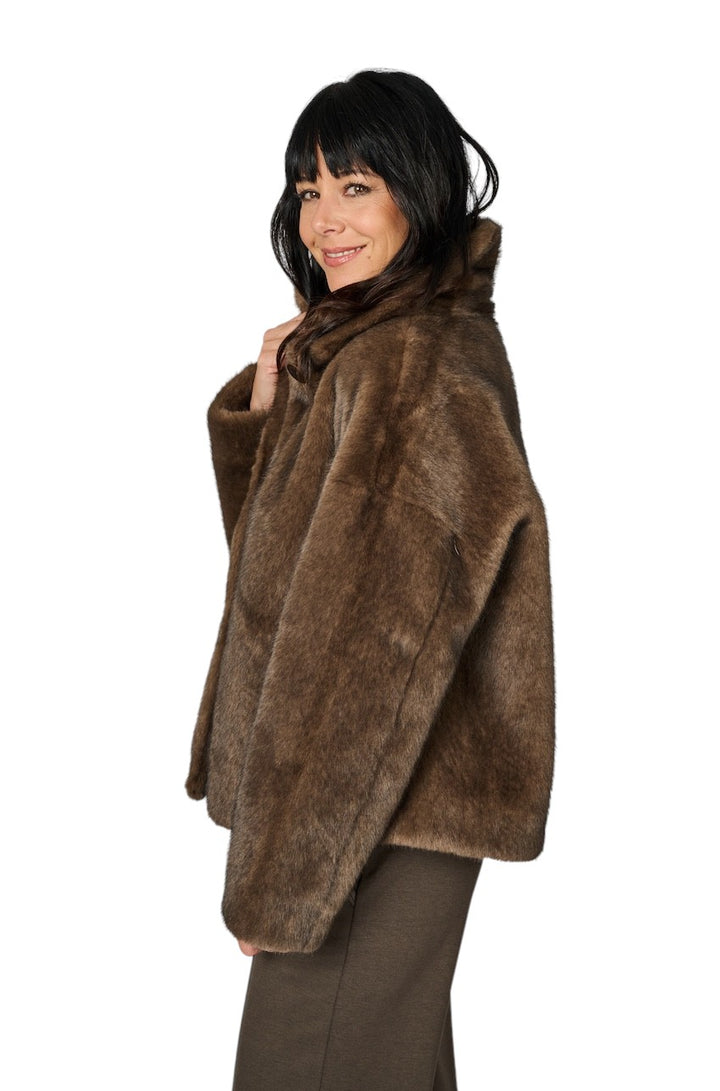 Hemisphere mantel jas dames bruin 252CAJET-34 Y702