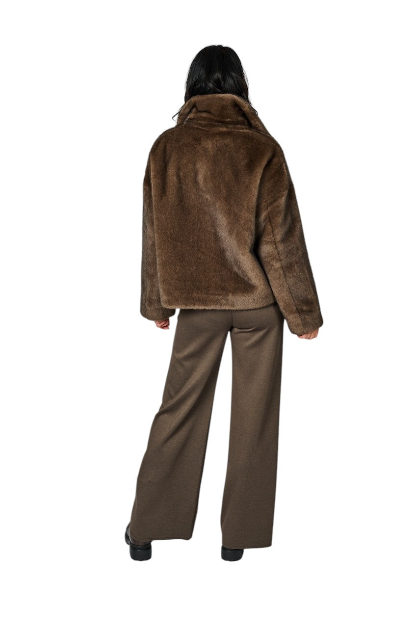 Hemisphere mantel jas dames bruin 252CAJET-34 Y702