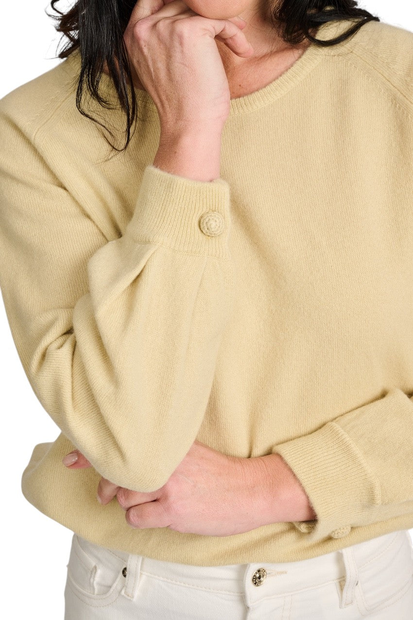 Hemisphere pull trui ronde hals dames geel 2611313-4 6133