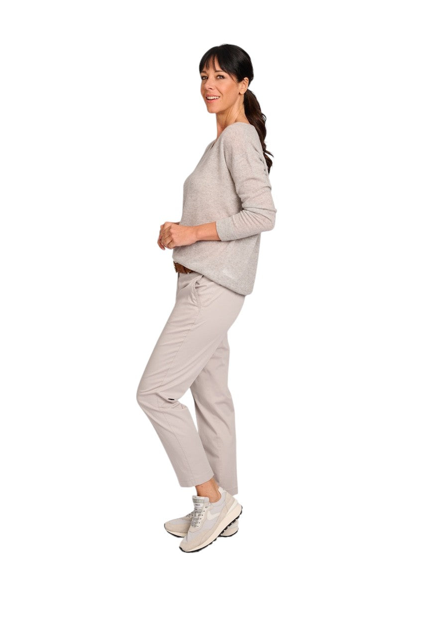 Hemisphere pull trui v-hals dames grijs Frap 2511341SL-4 900