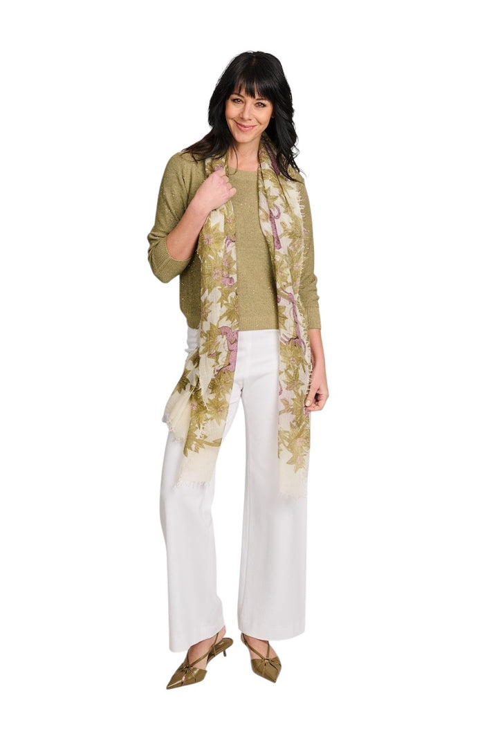 Hemisphere pull trui ronde hals dames olijf