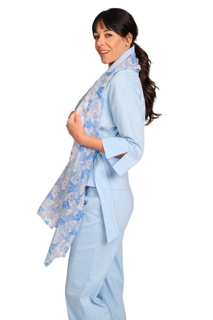 Hemisphere sjaal dames licht blauw IMIXMUFAIR 251E