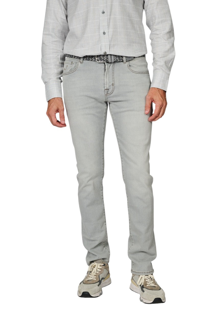 Jacob Cohen Men jeans heren licht grijs SLIM FIT WITH ZIPPER BARD JUM_QE009 053 S3618 V2 900D