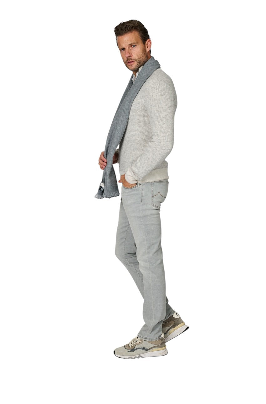 Jacob Cohen Men jeans heren licht grijs SLIM FIT WITH ZIPPER BARD JUM_QE009 053 S3618 V2 900D