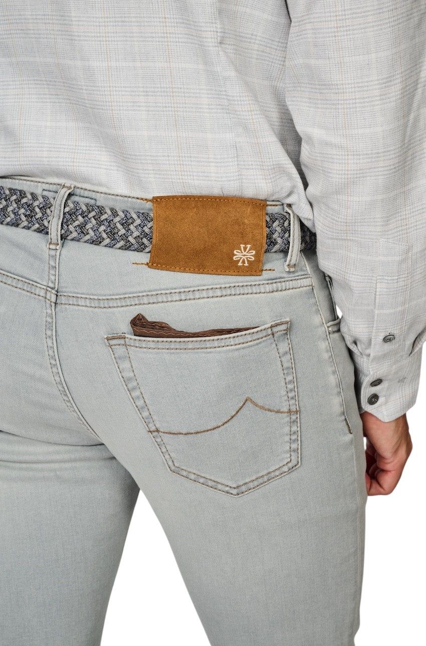 Jacob Cohen Men jeans heren licht grijs SLIM FIT WITH ZIPPER BARD JUM_QE009 053 S3618 V2 900D