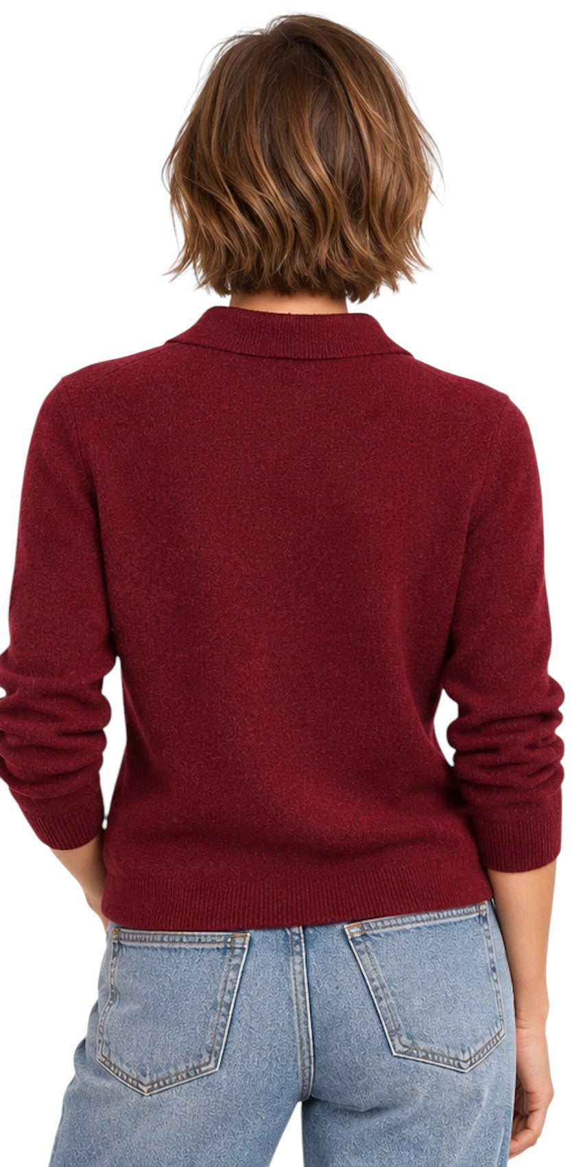 Jeff polo donna rosso scuro OLSON 28