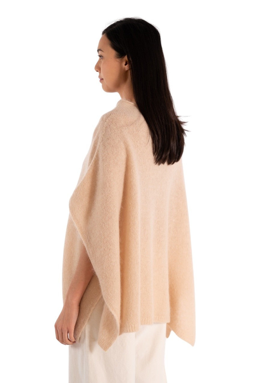 Jeff poncho dames beige