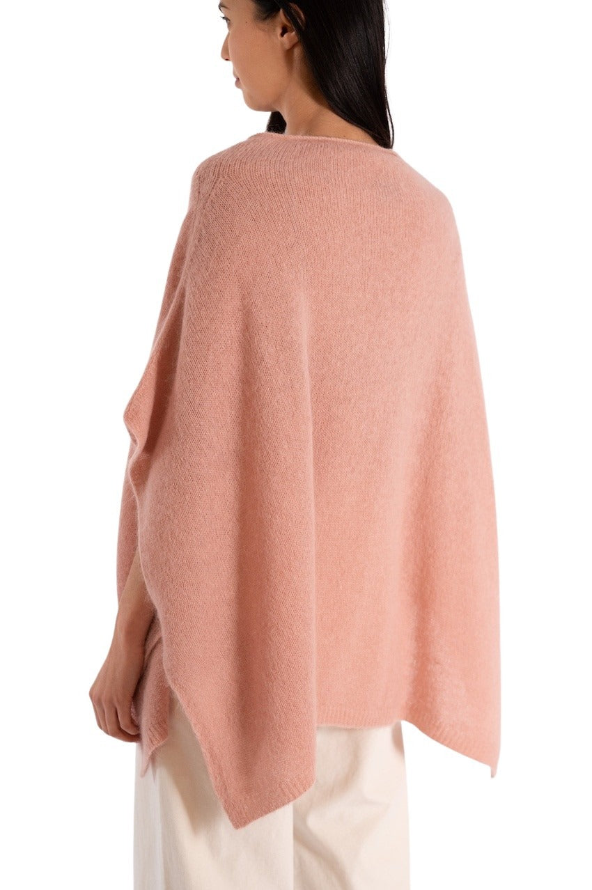 Jeff poncho dames roze