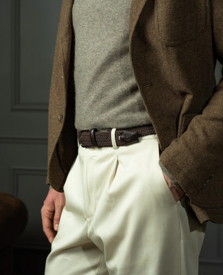 La Boucle riem heren donker bruin MAYFAIR MONO