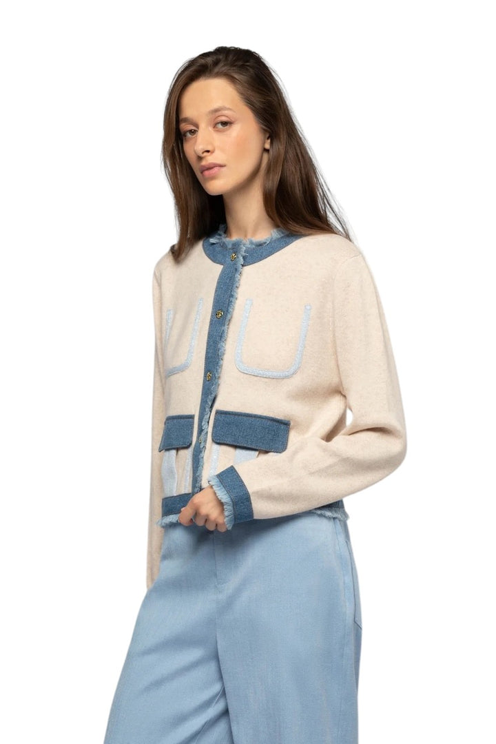 Max&Moi gilet dames beige Vadela E25VADELA 01