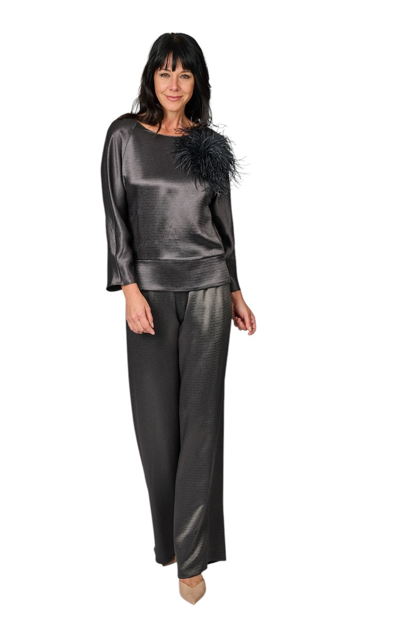 Natan Collection broek dames anthraciet DUSTY-NQFAT01 178