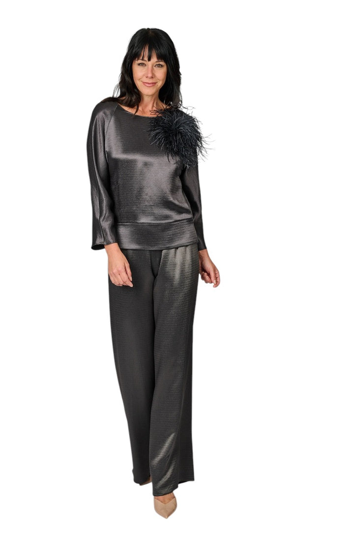 Natan Collection broek dames anthraciet DUSTY-NQFAT01 178